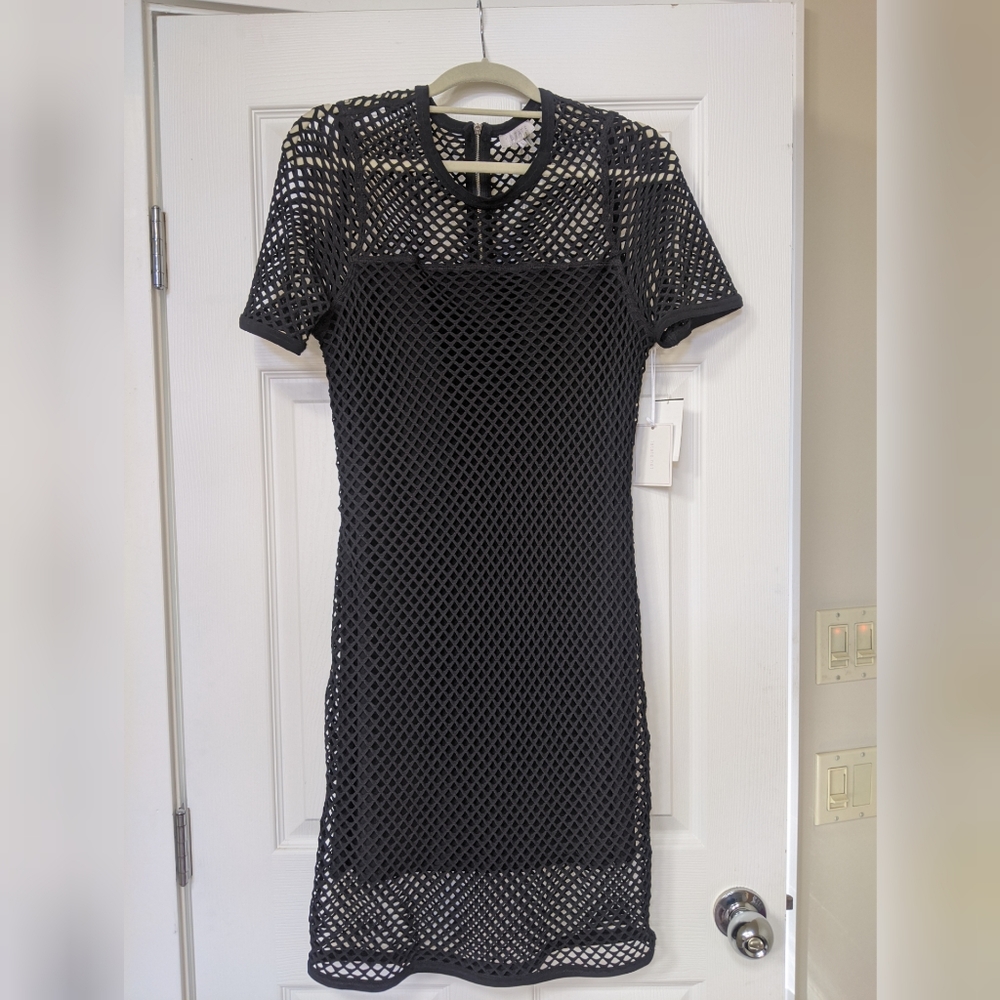 1.State black fishnet dress size L